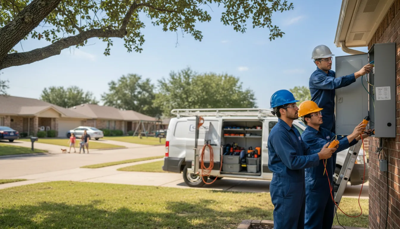 Certified electrician providing emergency electrical services in Mcloud, OK